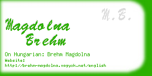 magdolna brehm business card